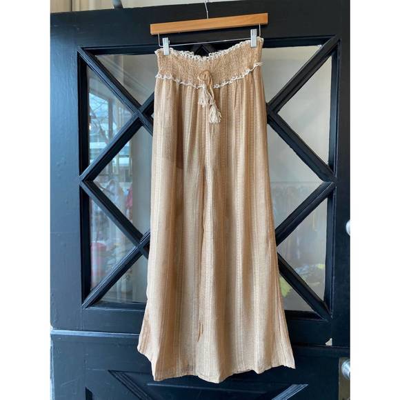 Surf Gypsy Pants & Jumpsuits New Surf Gypsy Smocked Waist Pant With